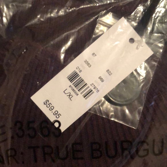 Faux Leather Trim Poncho. Color: true burgundy. - Picture 2 of 2